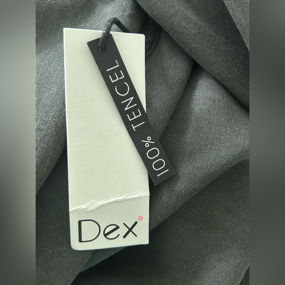 Dex Womens Dark Gray Denim Button Down Sz M NWT Western Country Hippie Bohemian - Picture 10 of 12